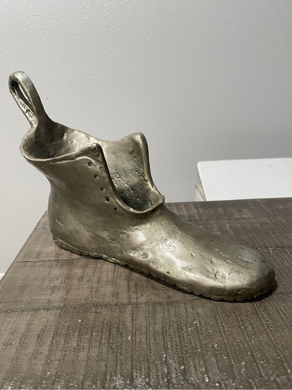 Large Monopoly Cast Iron Token Piece Shoe figurine! Heavy! 9” Long Cyan Design